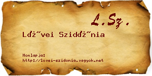Lövei Szidónia névjegykártya